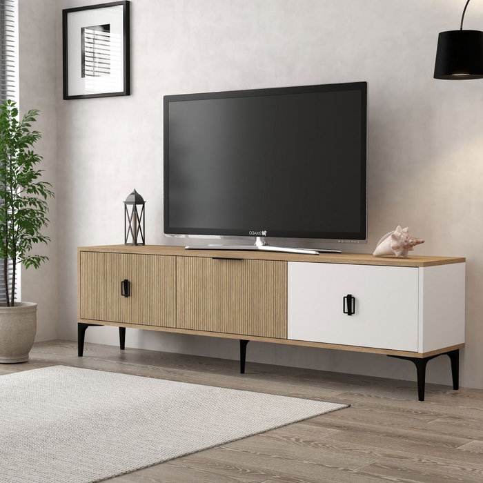 Hanah Home Neva 3802 Soporte para TV Roble y Blanco